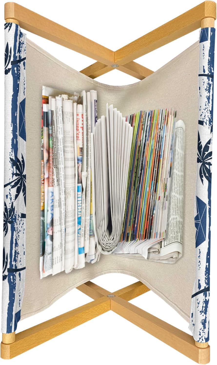imageAmbesonne Romantic Magazine and Book Holder Lilly Bouquet Valentines Day Themed Arrangement on Polka Dots Backdrop Floor Rack Decor for Interior of Home amp Office 22 x 19 Pistachio Green WhiteBlue Dark Blue White