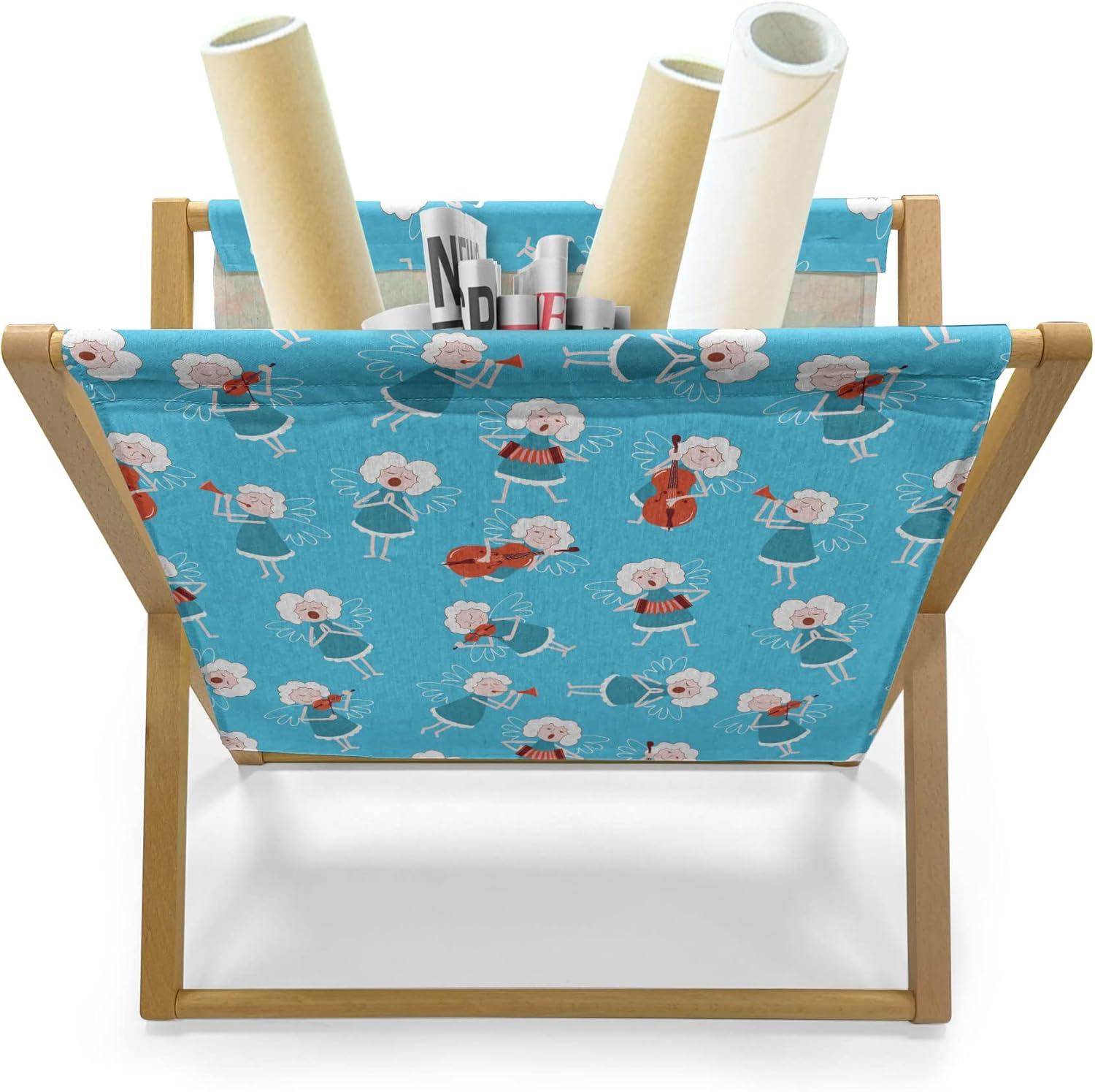 imageAmbesonne Romantic Magazine and Book Holder Lilly Bouquet Valentines Day Themed Arrangement on Polka Dots Backdrop Floor Rack Decor for Interior of Home amp Office 22 x 19 Pistachio Green WhiteBlue Red White