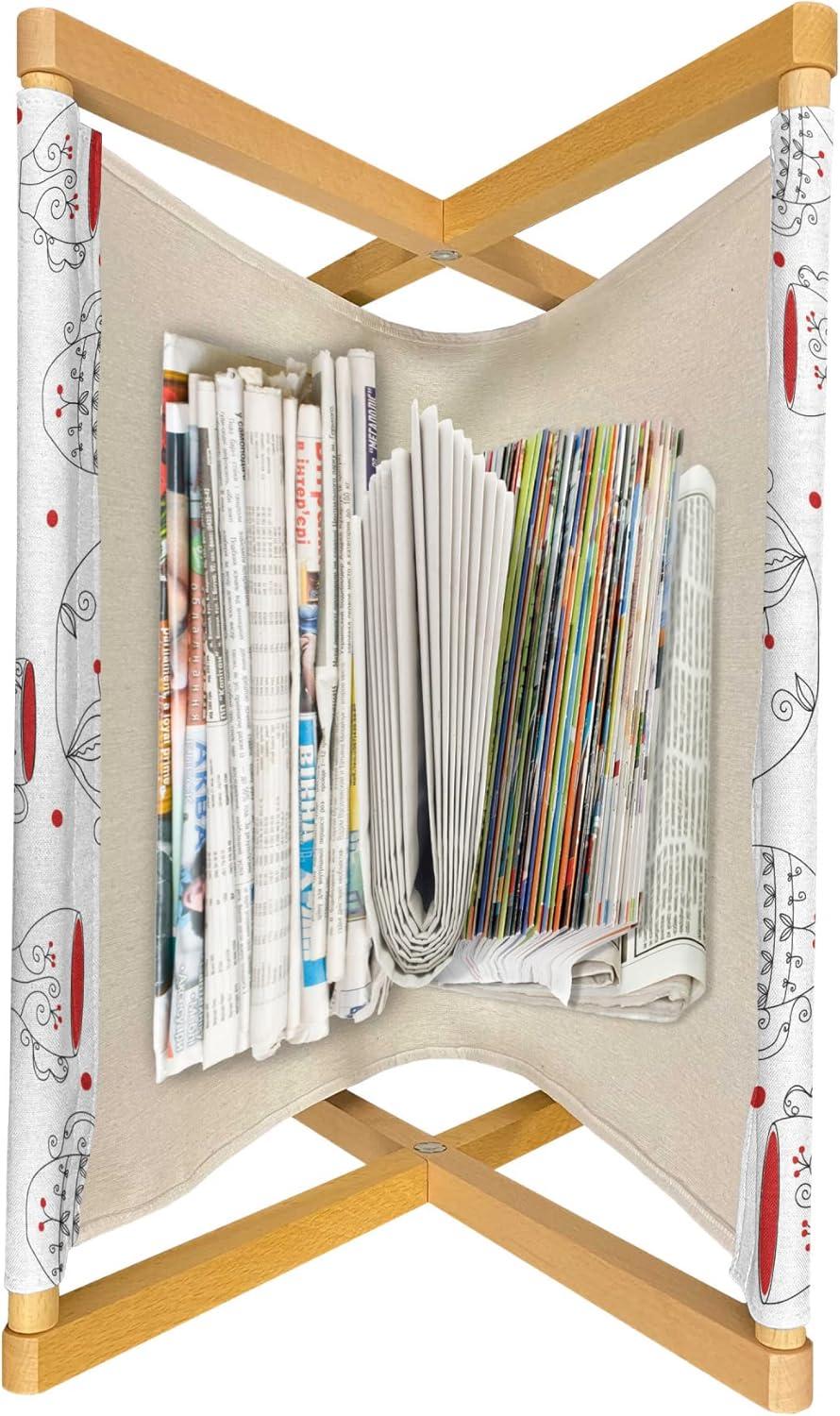 imageAmbesonne Romantic Magazine and Book Holder Lilly Bouquet Valentines Day Themed Arrangement on Polka Dots Backdrop Floor Rack Decor for Interior of Home amp Office 22 x 19 Pistachio Green WhiteRed Black White