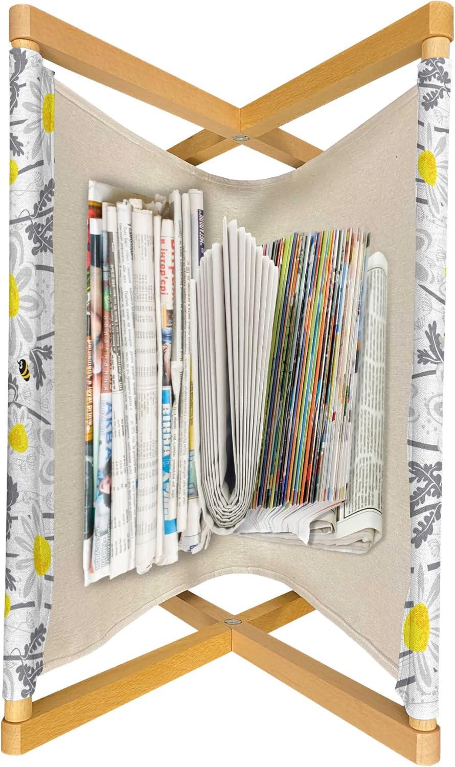 imageAmbesonne Romantic Magazine and Book Holder Lilly Bouquet Valentines Day Themed Arrangement on Polka Dots Backdrop Floor Rack Decor for Interior of Home amp Office 22 x 19 Pistachio Green WhiteGrey Yellow White