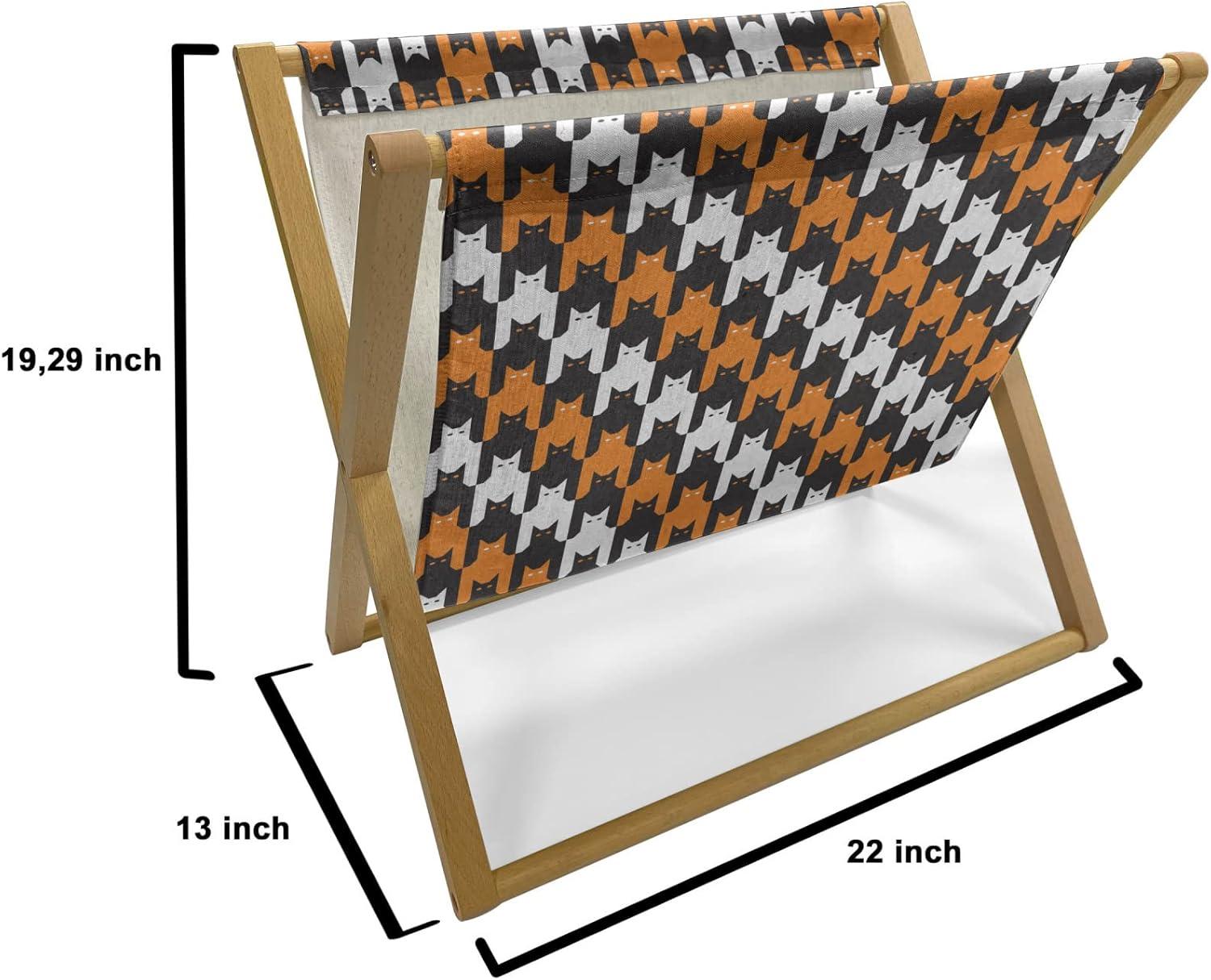 imageAmbesonne Romantic Magazine and Book Holder Lilly Bouquet Valentines Day Themed Arrangement on Polka Dots Backdrop Floor Rack Decor for Interior of Home amp Office 22 x 19 Pistachio Green WhiteOrange Black White