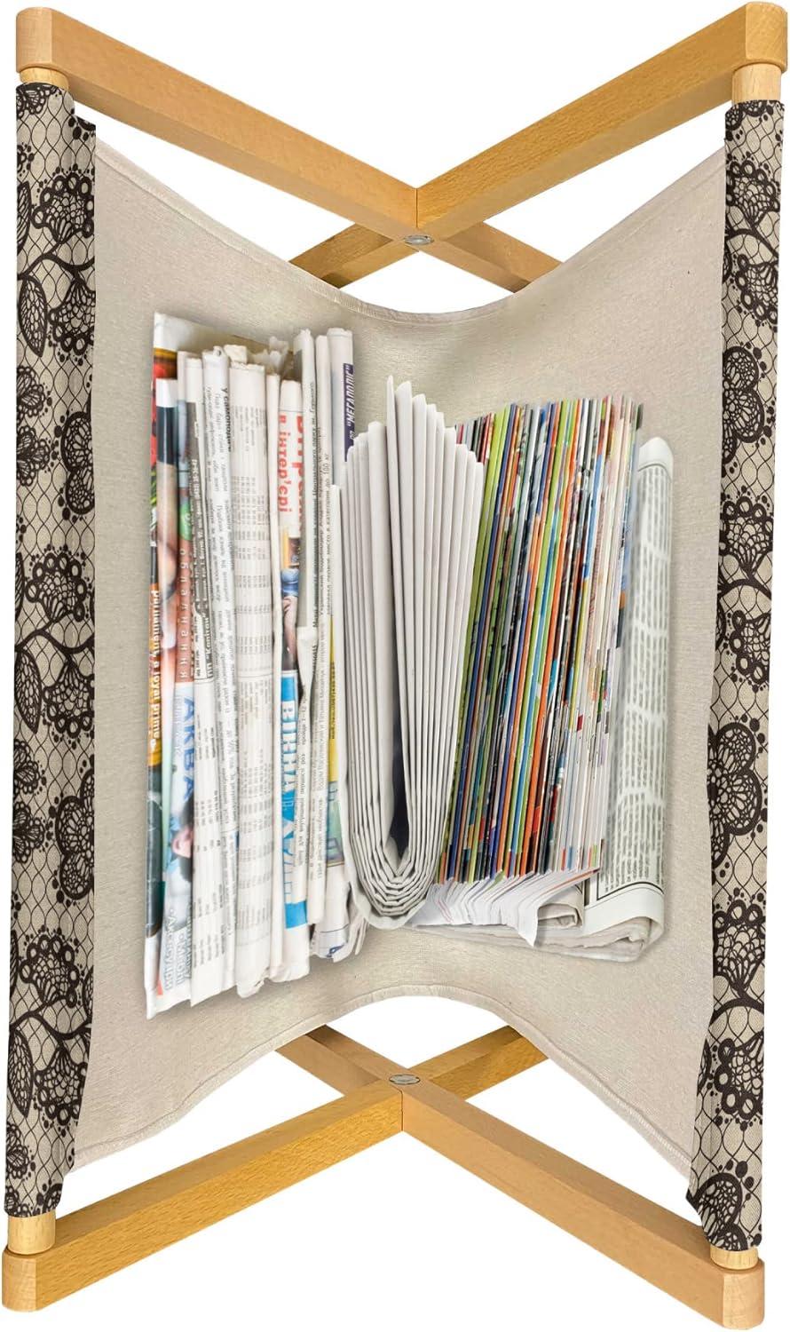 imageAmbesonne Romantic Magazine and Book Holder Lilly Bouquet Valentines Day Themed Arrangement on Polka Dots Backdrop Floor Rack Decor for Interior of Home amp Office 22 x 19 Pistachio Green WhiteBeige Brown