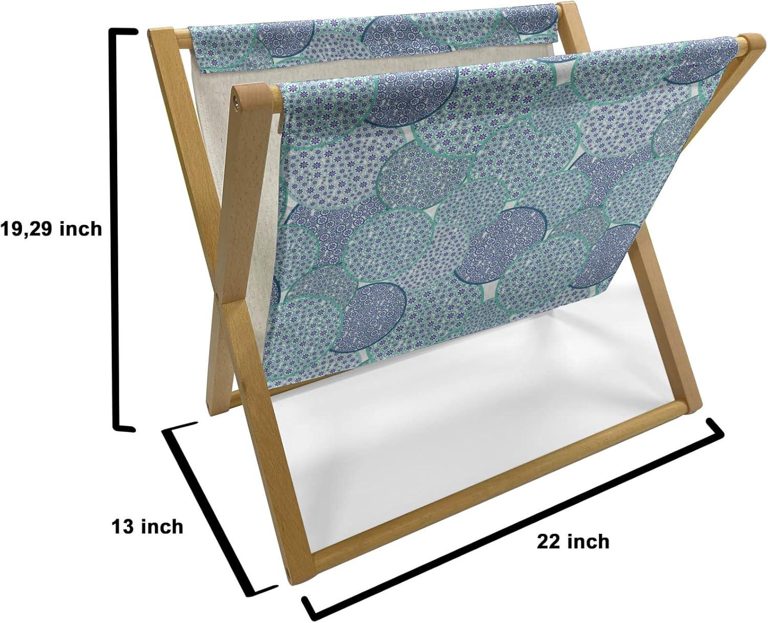 imageAmbesonne Romantic Magazine and Book Holder Lilly Bouquet Valentines Day Themed Arrangement on Polka Dots Backdrop Floor Rack Decor for Interior of Home amp Office 22 x 19 Pistachio Green WhiteTurquoise Navy Blue