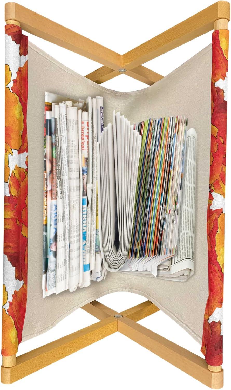 imageAmbesonne Romantic Magazine and Book Holder Lilly Bouquet Valentines Day Themed Arrangement on Polka Dots Backdrop Floor Rack Decor for Interior of Home amp Office 22 x 19 Pistachio Green WhiteOrange and Vermilion