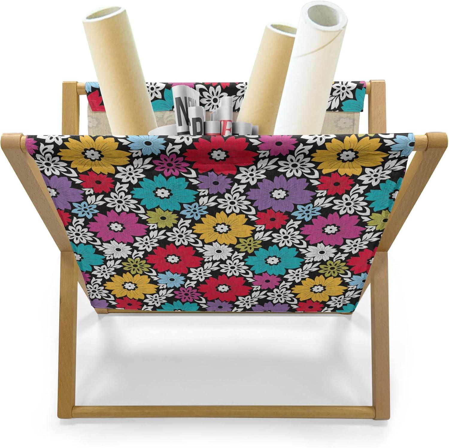 imageAmbesonne Romantic Magazine and Book Holder Valentines Day Theme Heart Shaped Love You Balloons Happiness Birthday Floor Rack Decor for Interior of Home amp Office 22 x 19 Dark Coral and WhiteCharcoal Grey and Multicolor