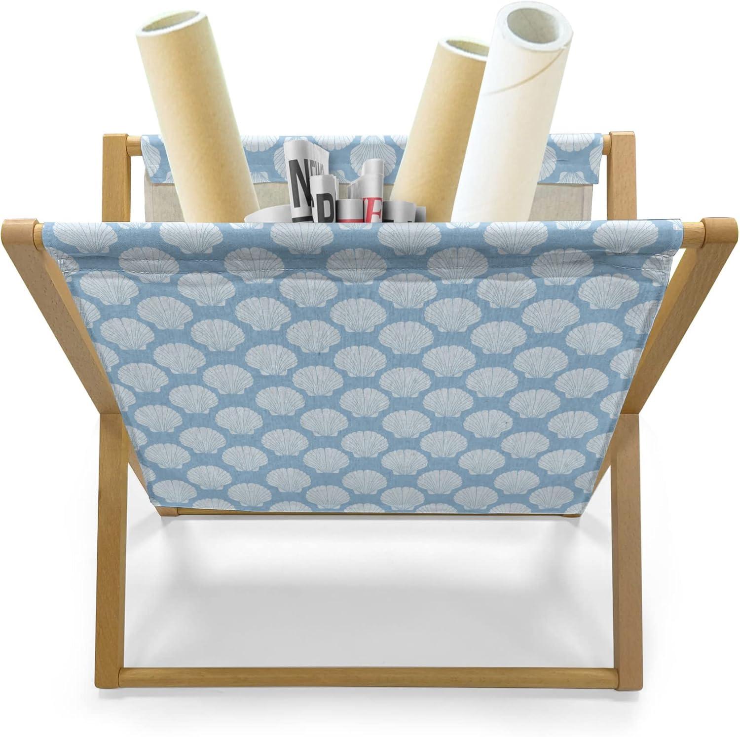 imageAmbesonne Romantic Magazine and Book Holder Valentines Day Themed Layout Petite Girly Heart Mothers Day Love Inspired Floor Rack Decor for Interior of Home amp Office 22 x 19 Pink and WhitePale Azure Blue