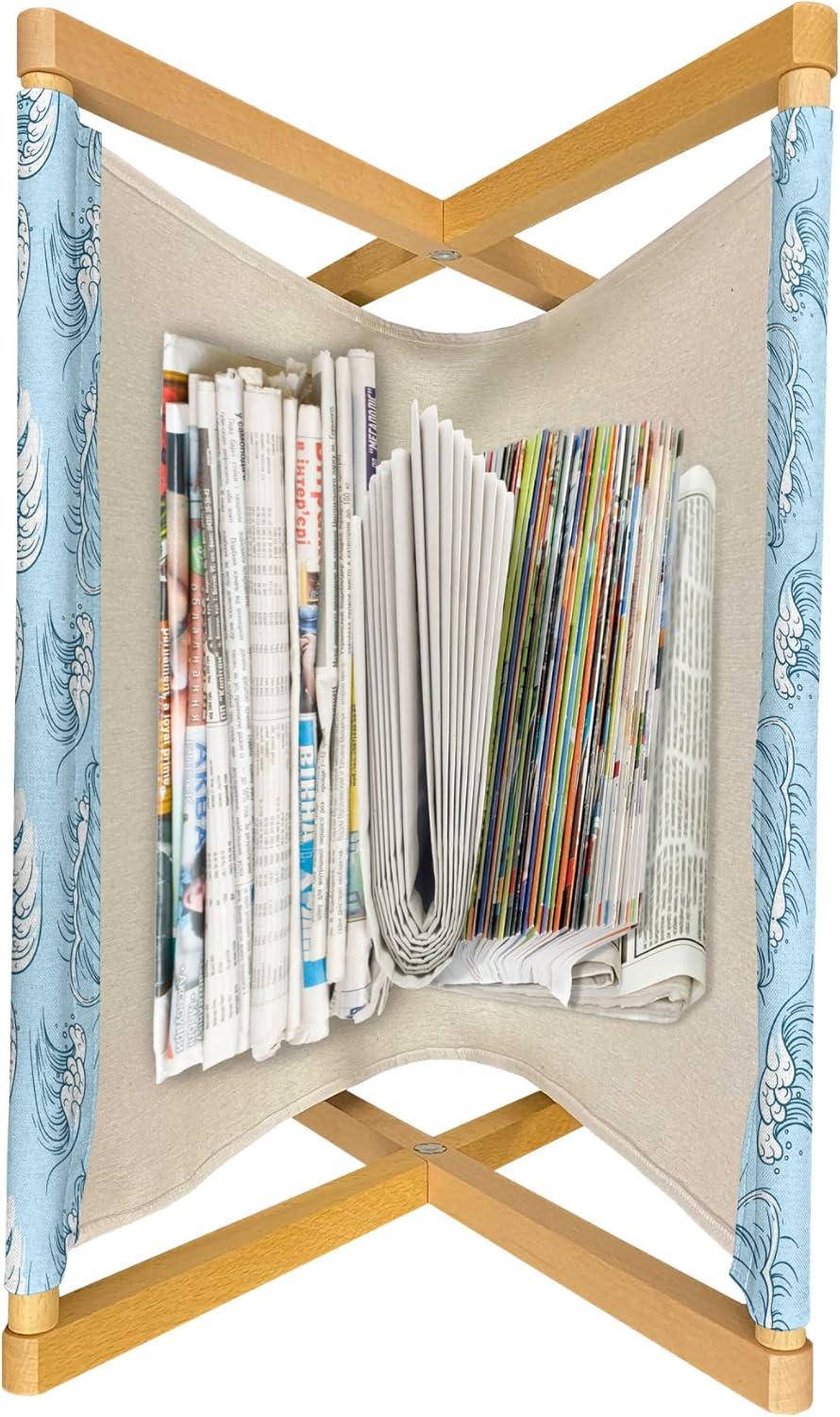imageAmbesonne Romantic Magazine and Book Holder Valentines Day Themed Layout Petite Girly Heart Mothers Day Love Inspired Floor Rack Decor for Interior of Home amp Office 22 x 19 Pink and WhitePale Blue White