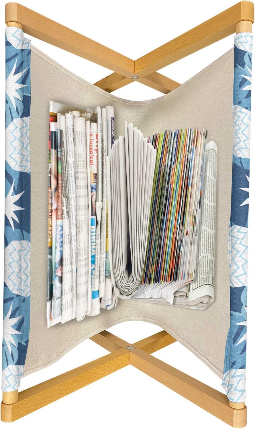 imageAmbesonne Romantic Magazine and Book Holder Valentines Day Themed Layout Petite Girly Heart Mothers Day Love Inspired Floor Rack Decor for Interior of Home amp Office 22 x 19 Pink and WhitePale Azure Blue White