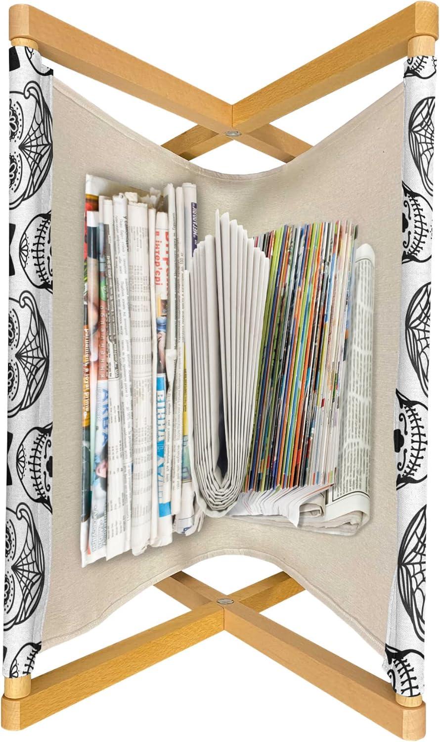 imageAmbesonne Romantic Magazine and Book Holder Valentines Day Themed Layout Petite Girly Heart Mothers Day Love Inspired Floor Rack Decor for Interior of Home amp Office 22 x 19 Pink and WhiteCharcoal Grey