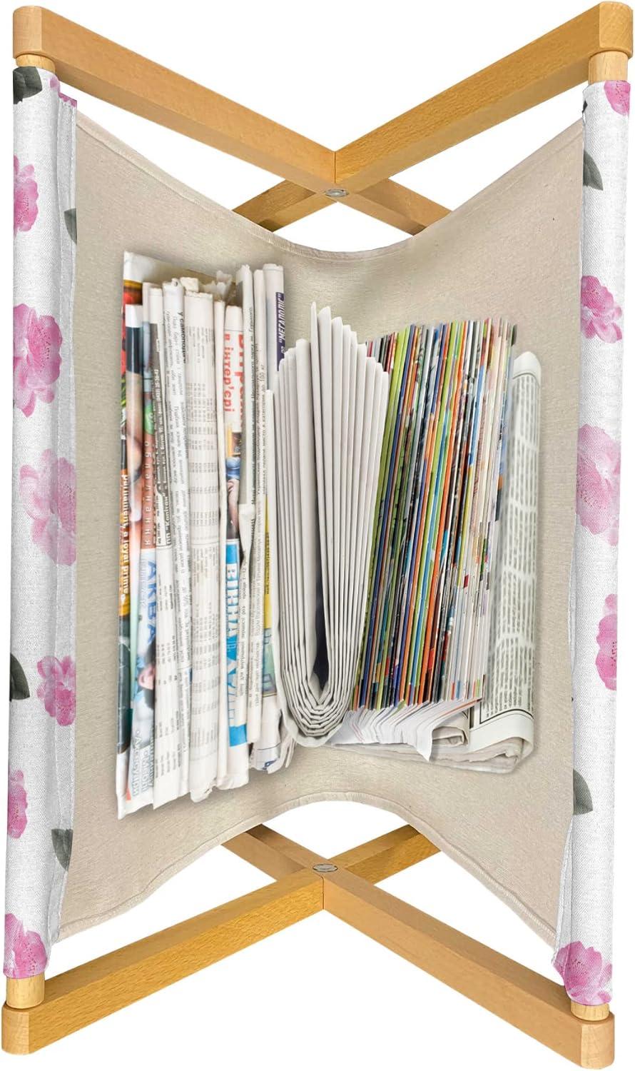 imageAmbesonne Romantic Magazine and Book Holder Valentines Day Themed Layout Petite Girly Heart Mothers Day Love Inspired Floor Rack Decor for Interior of Home amp Office 22 x 19 Pink and WhitePale Pink Charcoal Grey