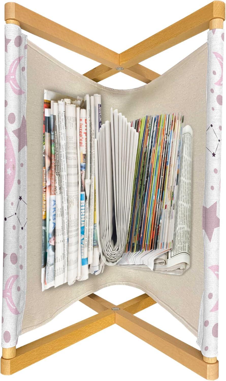 imageAmbesonne Romantic Magazine and Book Holder Valentines Day Themed Layout Petite Girly Heart Mothers Day Love Inspired Floor Rack Decor for Interior of Home amp Office 22 x 19 Pink and WhitePale Pink White