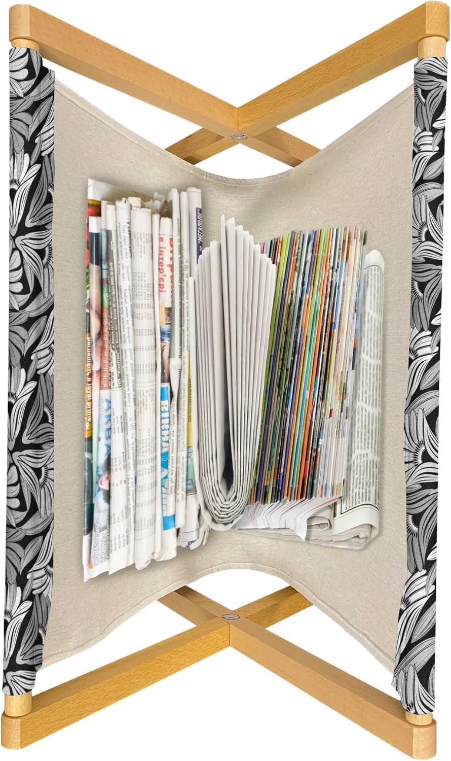 imageAmbesonne Romantic Magazine and Book Holder Valentines Day Themed Layout Petite Girly Heart Mothers Day Love Inspired Floor Rack Decor for Interior of Home amp Office 22 x 19 Pink and WhiteGrey and Charcoal Grey