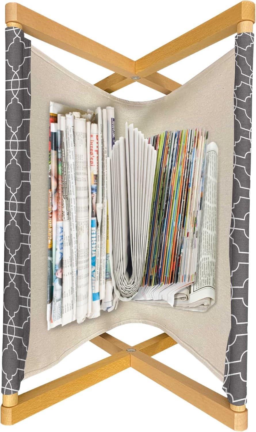 imageAmbesonne Romantic Magazine and Book Holder Valentines Day Themed Layout Petite Girly Heart Mothers Day Love Inspired Floor Rack Decor for Interior of Home amp Office 22 x 19 Pink and WhiteGrey and White