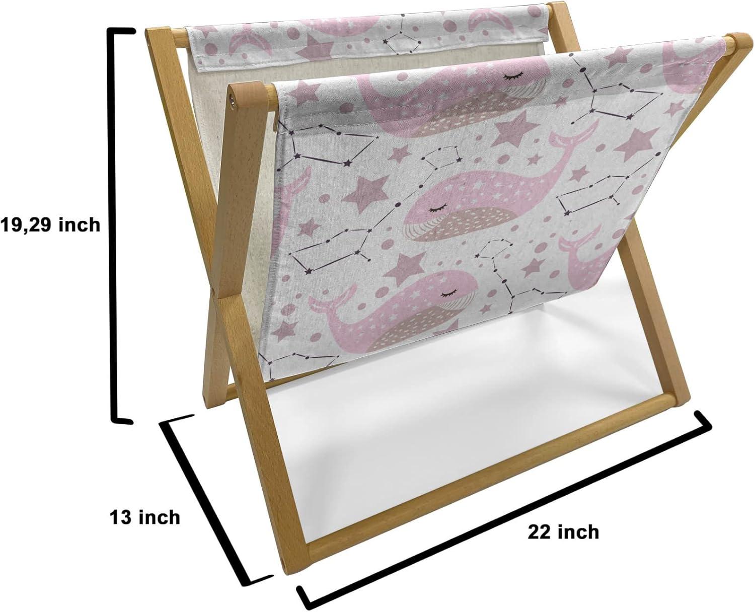 imageAmbesonne Romantic Magazine and Book Holder Valentines Day Themed Layout Petite Girly Heart Mothers Day Love Inspired Floor Rack Decor for Interior of Home amp Office 22 x 19 Pink and WhitePale Pink White