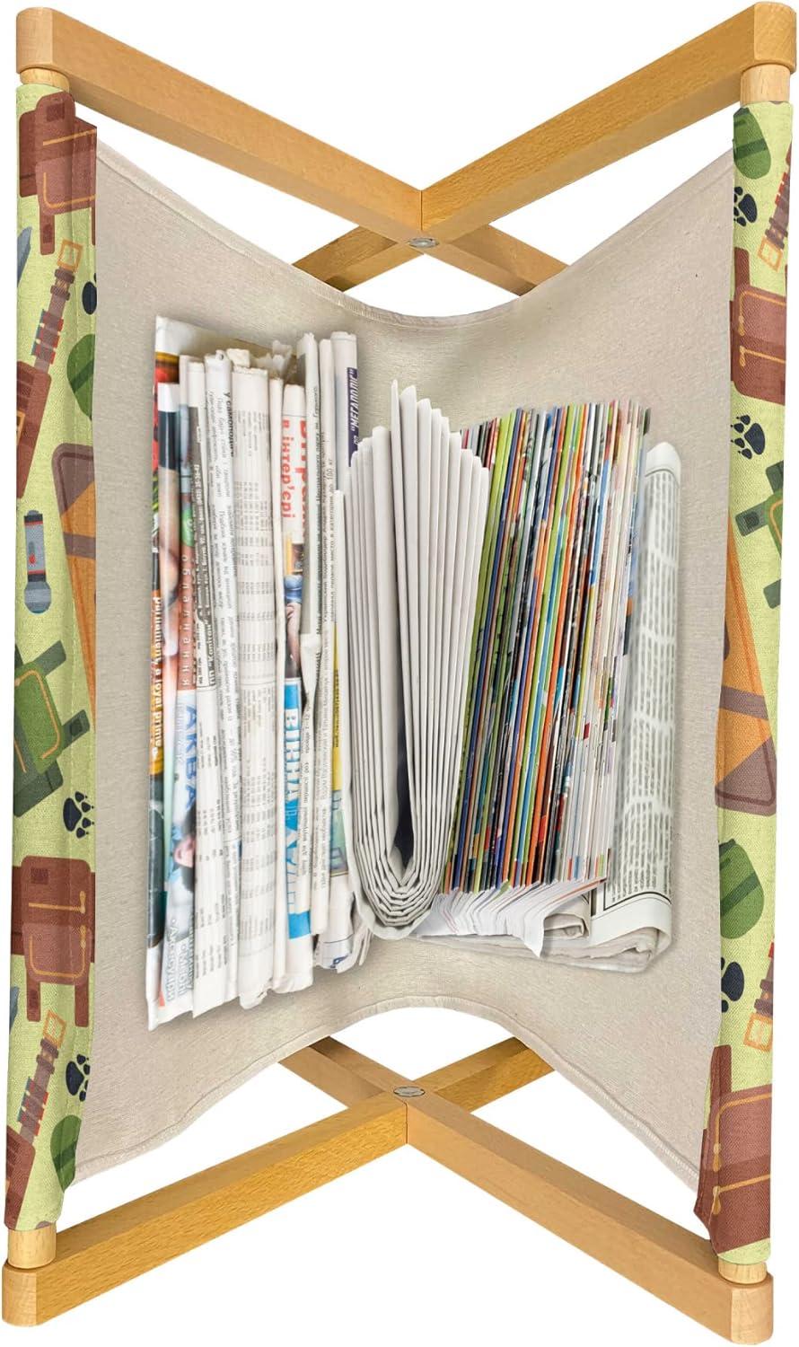 imageAmbesonne Romantic Magazine and Book Holder Valentines Day Themed Layout Petite Girly Heart Mothers Day Love Inspired Floor Rack Decor for Interior of Home amp Office 22 x 19 Pink and WhitePale Green Multicolor
