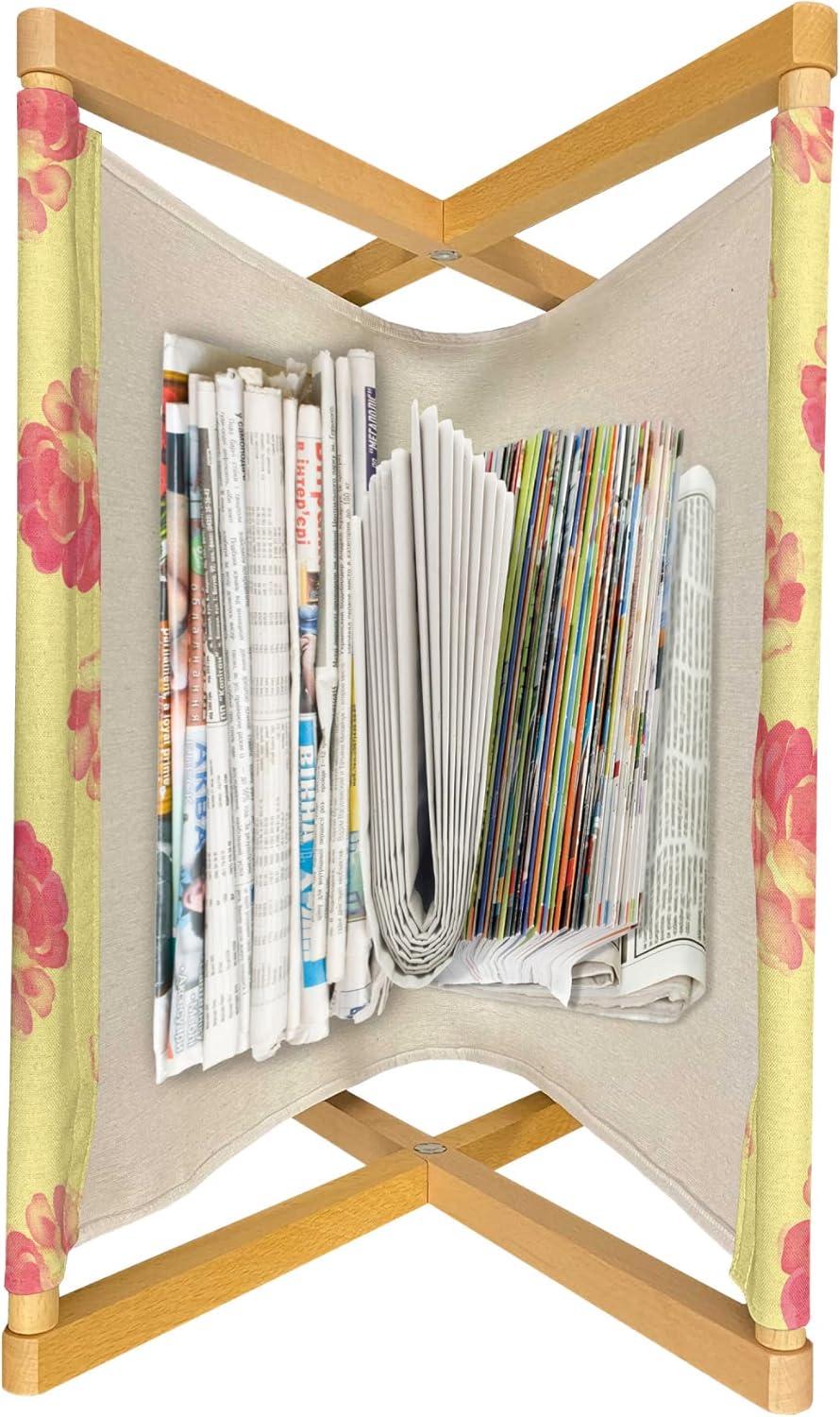 imageAmbesonne Roses Magazine and Book Holder Flowers Petals and Buds on Plain Backdrop Valentines Day Themed Print Floor Rack Decor for Interior of Home amp Office 22 x 19 Vermilion Emerald WhitePastel Yellow and Coral