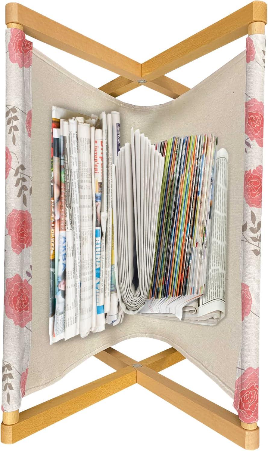 imageAmbesonne Roses Magazine and Book Holder Flowers Petals and Buds on Plain Backdrop Valentines Day Themed Print Floor Rack Decor for Interior of Home amp Office 22 x 19 Vermilion Emerald WhiteEggshell Coral