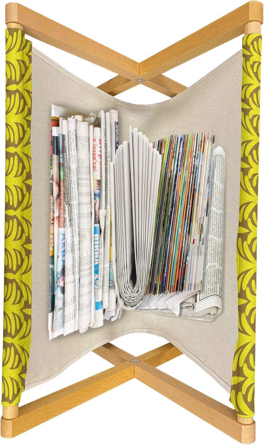 imageAmbesonne Roses Magazine and Book Holder Flowers Petals and Buds on Plain Backdrop Valentines Day Themed Print Floor Rack Decor for Interior of Home amp Office 22 x 19 Vermilion Emerald WhitePale Coffee Yellow