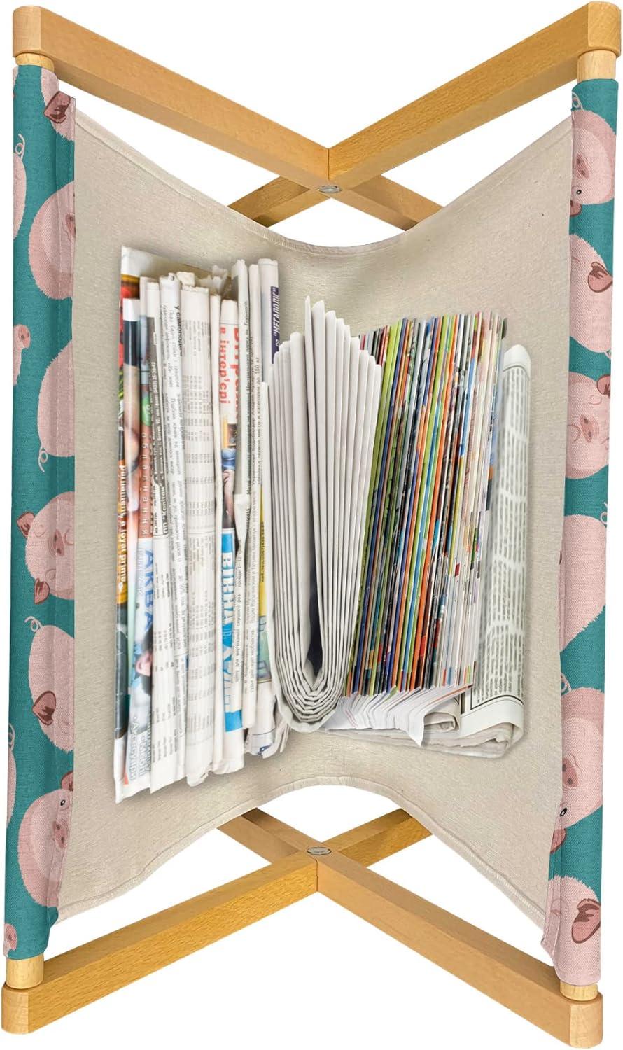 imageAmbesonne Valentines Day Magazine and Book Holder Love Themed Simple Pattern with Hearts Floor Rack Decor for Interior of Home amp Office 22 x 19 Pink FuchsiaRose and Pale Petrol Blue