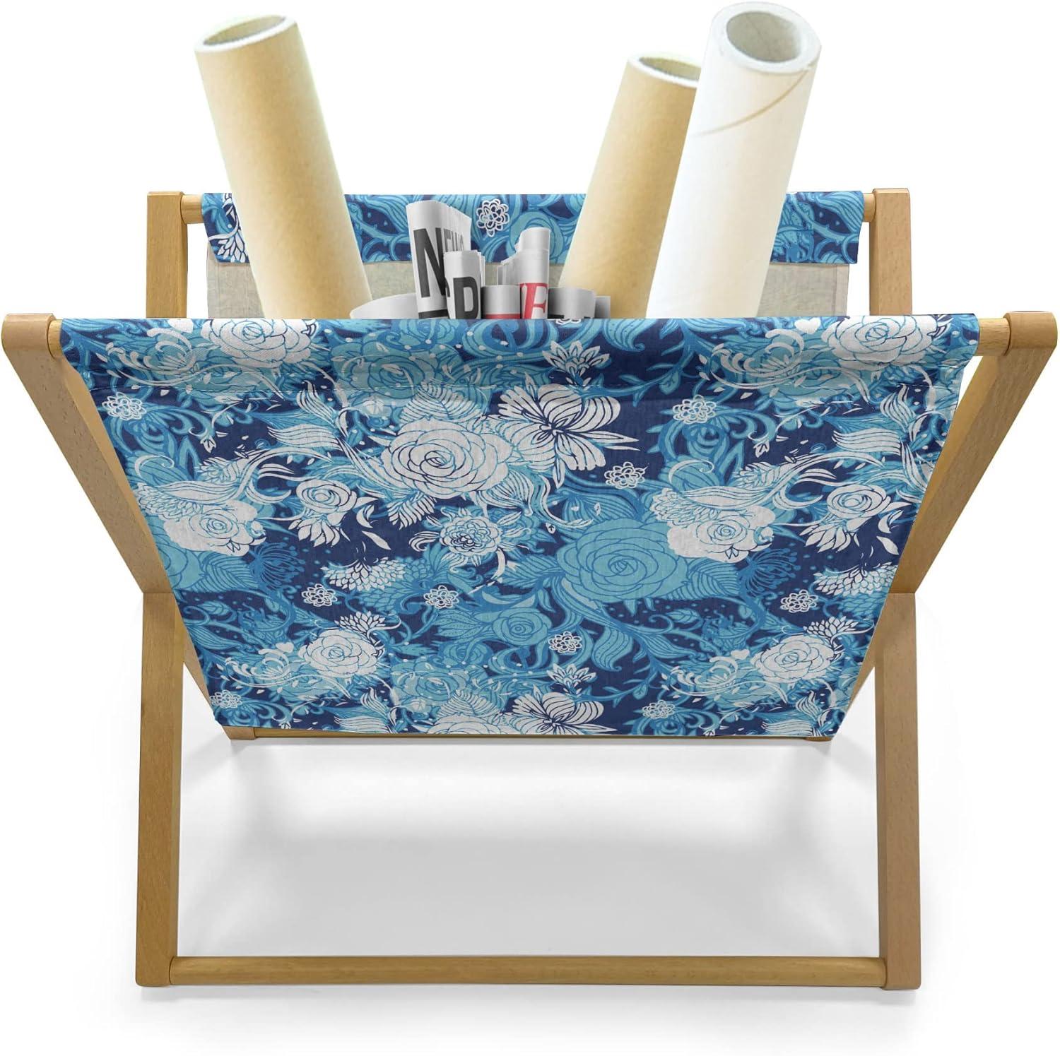 imageAmbesonne Valentines Day Magazine and Book Holder Love Themed Simple Pattern with Hearts Floor Rack Decor for Interior of Home amp Office 22 x 19 Pink FuchsiaSky Blue Blue