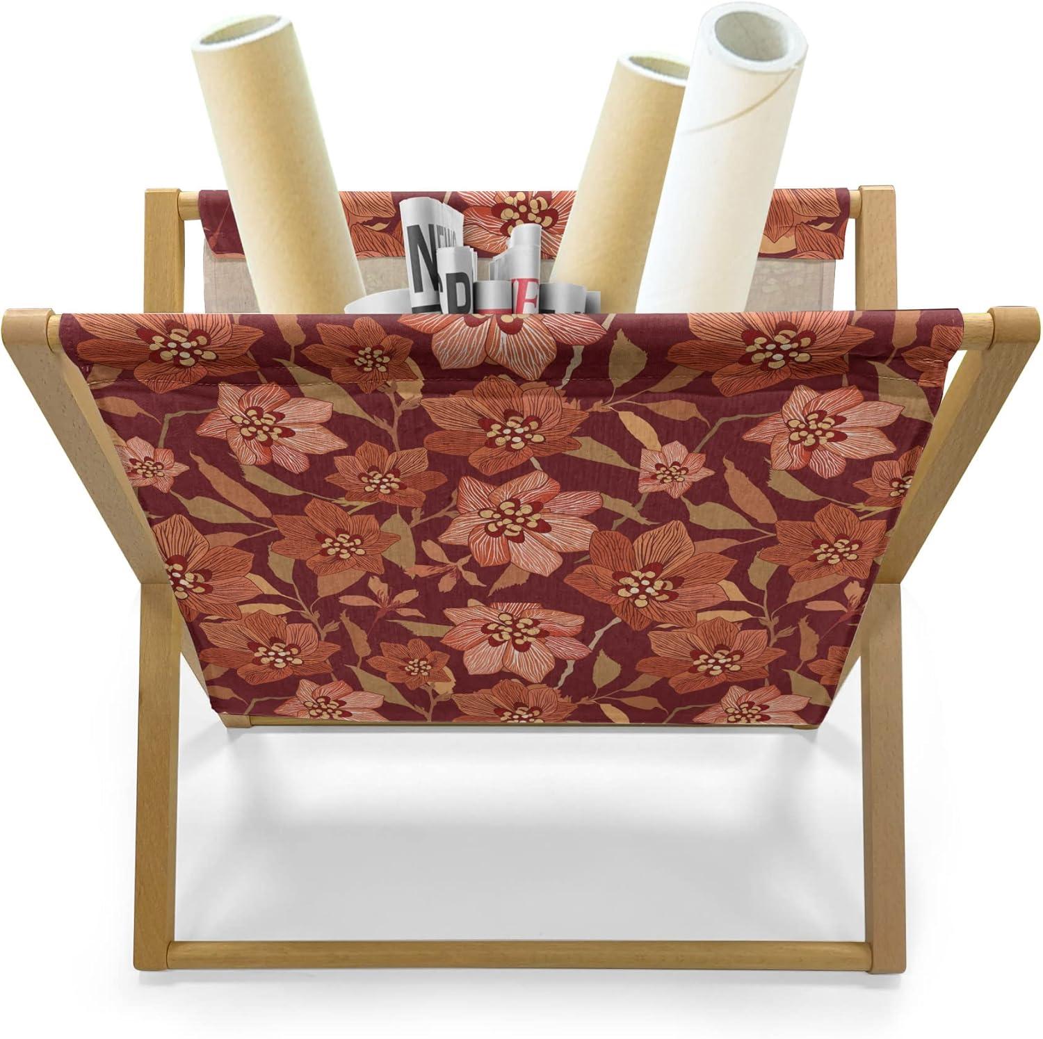 imageAmbesonne Valentines Day Magazine and Book Holder Love Themed Simple Pattern with Hearts Floor Rack Decor for Interior of Home amp Office 22 x 19 Pink FuchsiaBurgundy Burnt Sienna