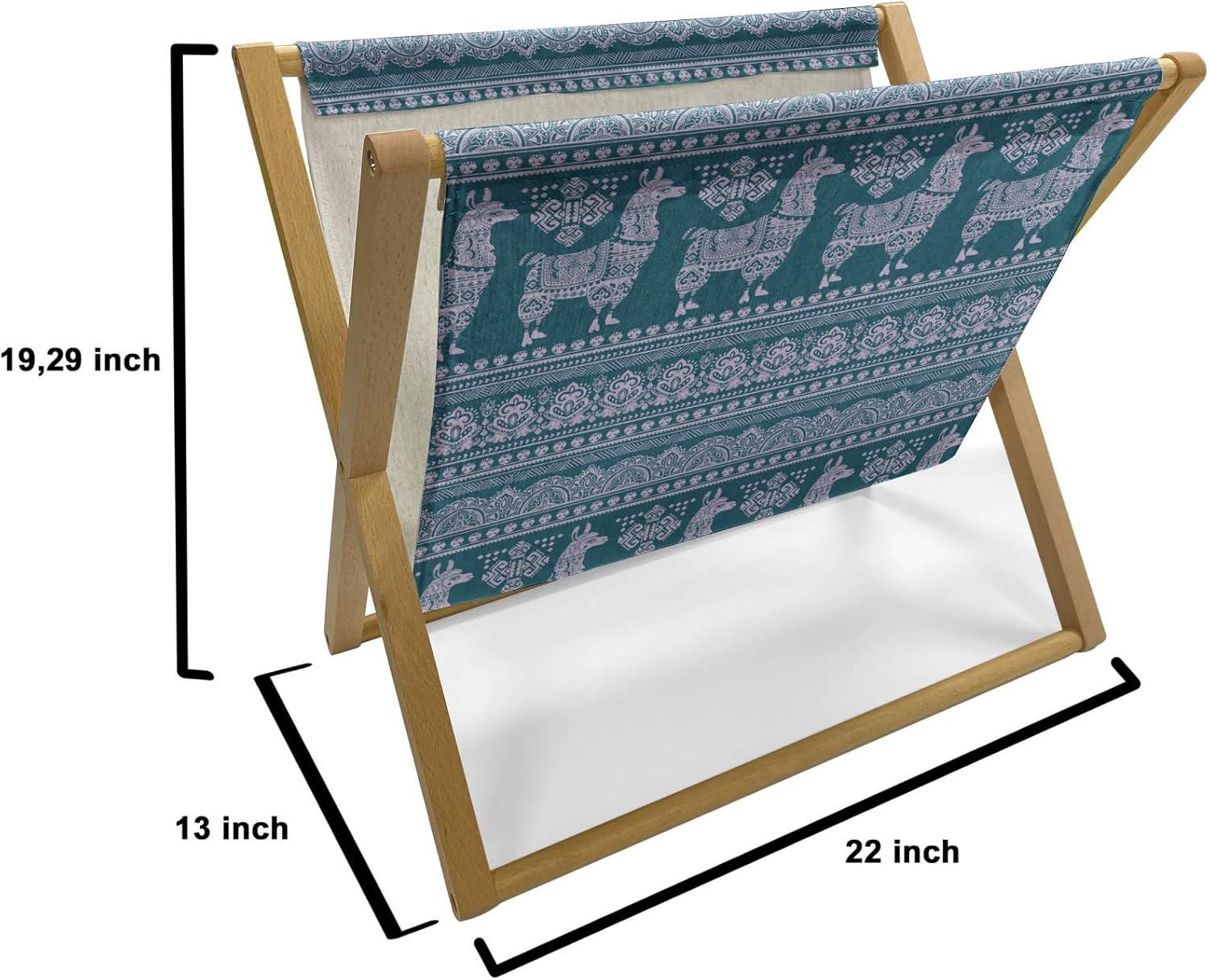 imageAmbesonne Valentines Day Magazine and Book Holder Love Themed Simple Pattern with Hearts Floor Rack Decor for Interior of Home amp Office 22 x 19 Pink FuchsiaDark Teal Pastel Purple