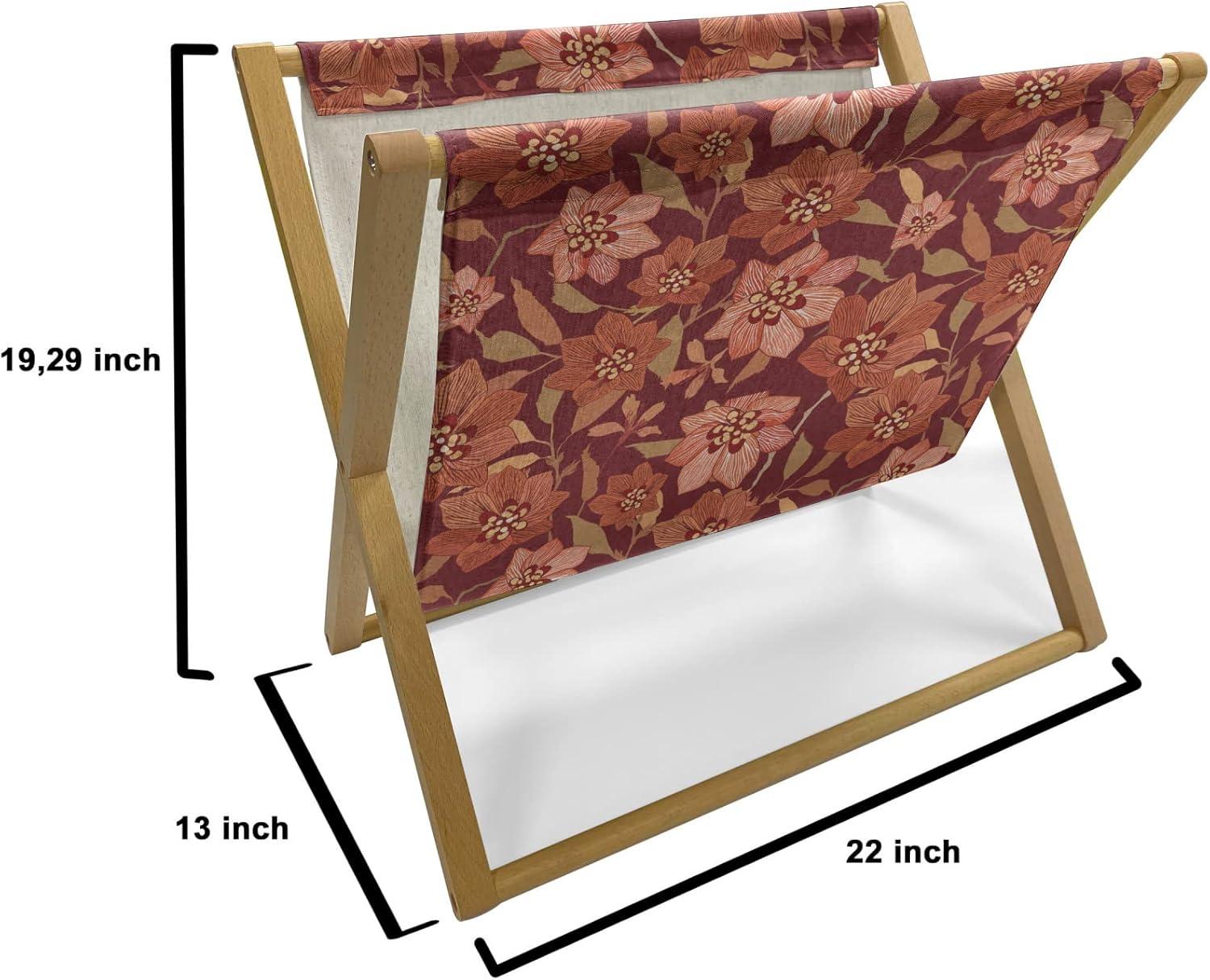 imageAmbesonne Valentines Day Magazine and Book Holder Love Themed Simple Pattern with Hearts Floor Rack Decor for Interior of Home amp Office 22 x 19 Pink FuchsiaBurgundy Burnt Sienna
