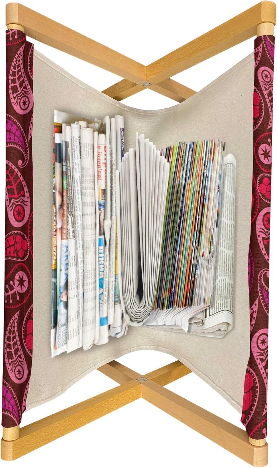 imageAmbesonne Valentines Day Magazine and Book Holder Print of Heart Shaped Balloons Flying Up with Mini Hearts Floor Rack Decor for Interior of Home amp Office 22 x 19 Eggshell VermilionDark Maroon Pastel Pink