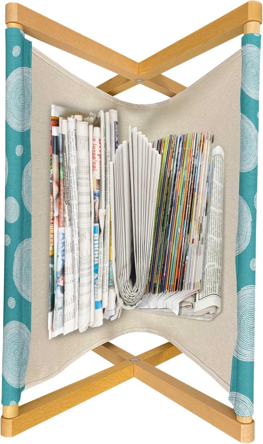 imageAmbesonne Valentines Day Magazine and Book Holder Print of Heart Shaped Balloons Flying Up with Mini Hearts Floor Rack Decor for Interior of Home amp Office 22 x 19 Eggshell VermilionTeal White
