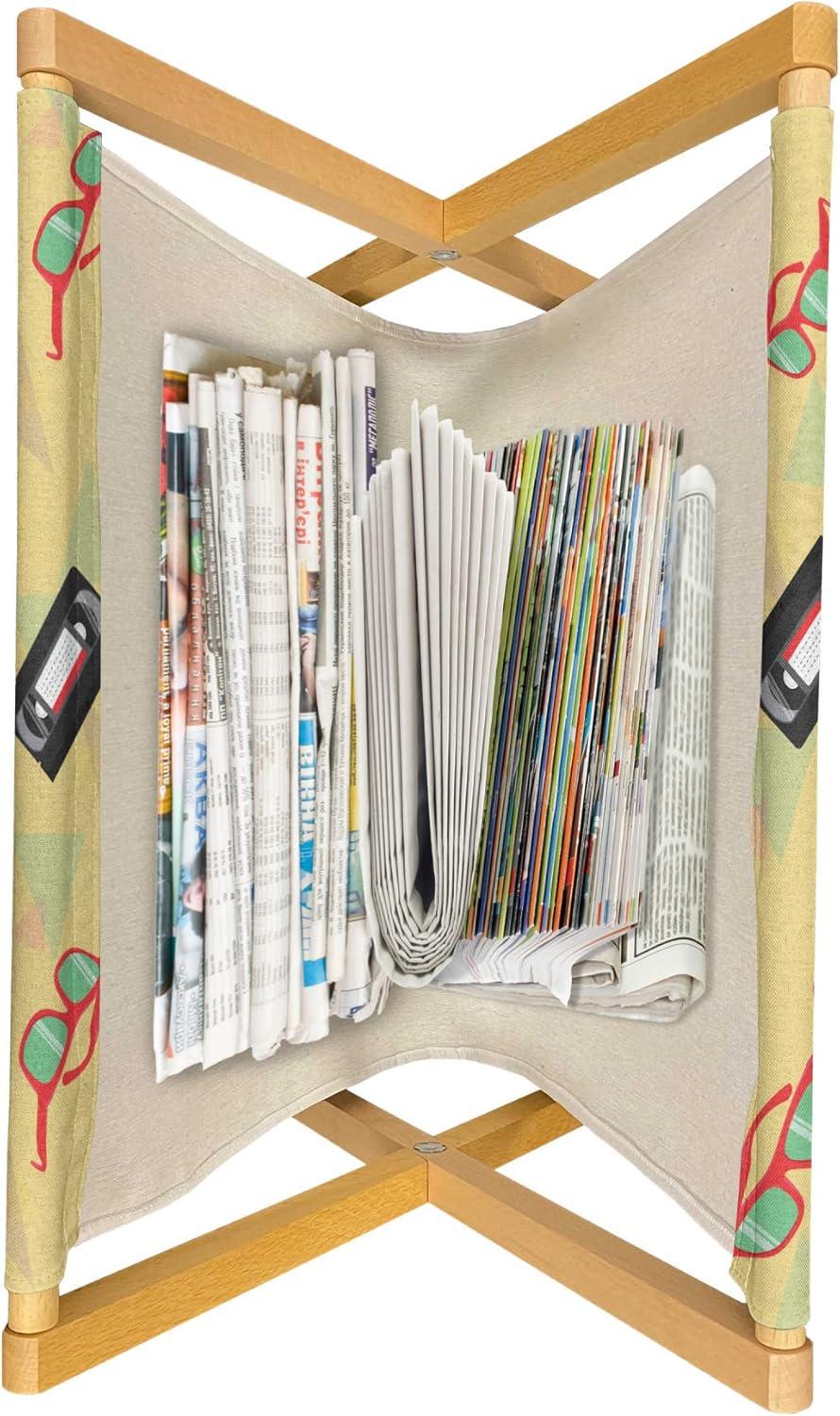 imageAmbesonne Valentines Day Magazine and Book Holder Print of Heart Shaped Balloons Flying Up with Mini Hearts Floor Rack Decor for Interior of Home amp Office 22 x 19 Eggshell VermilionPale Yellow and Pink
