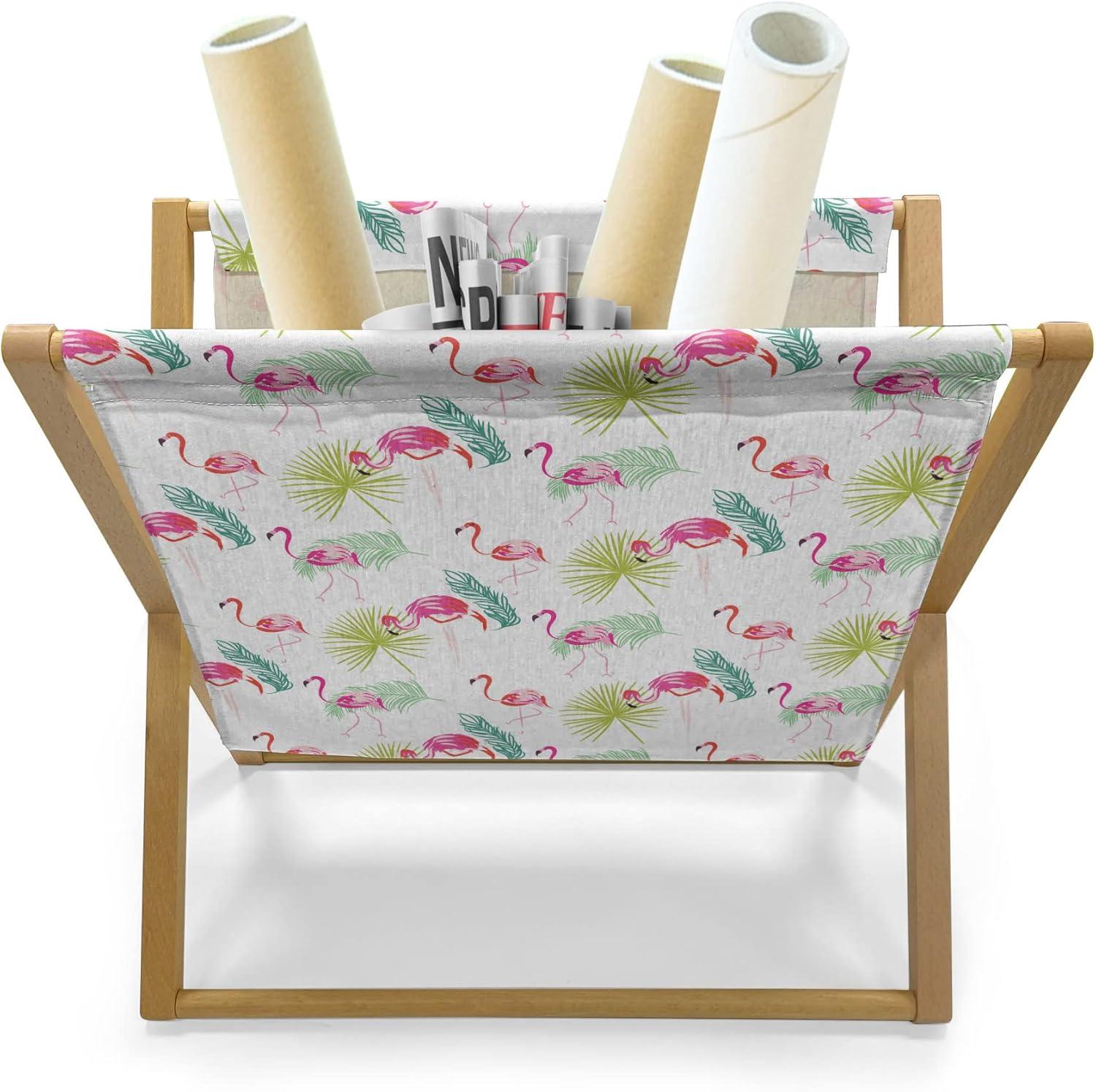 imageAmbesonne Valentines Day Magazine and Book Holder Repetitive Pattern of Romantic Art Hatched Hearts Passion and Love Floor Rack Decor for Interior of Home amp Office 22 x 19 Burgundy Pale PinkHot Pink and Apple Green