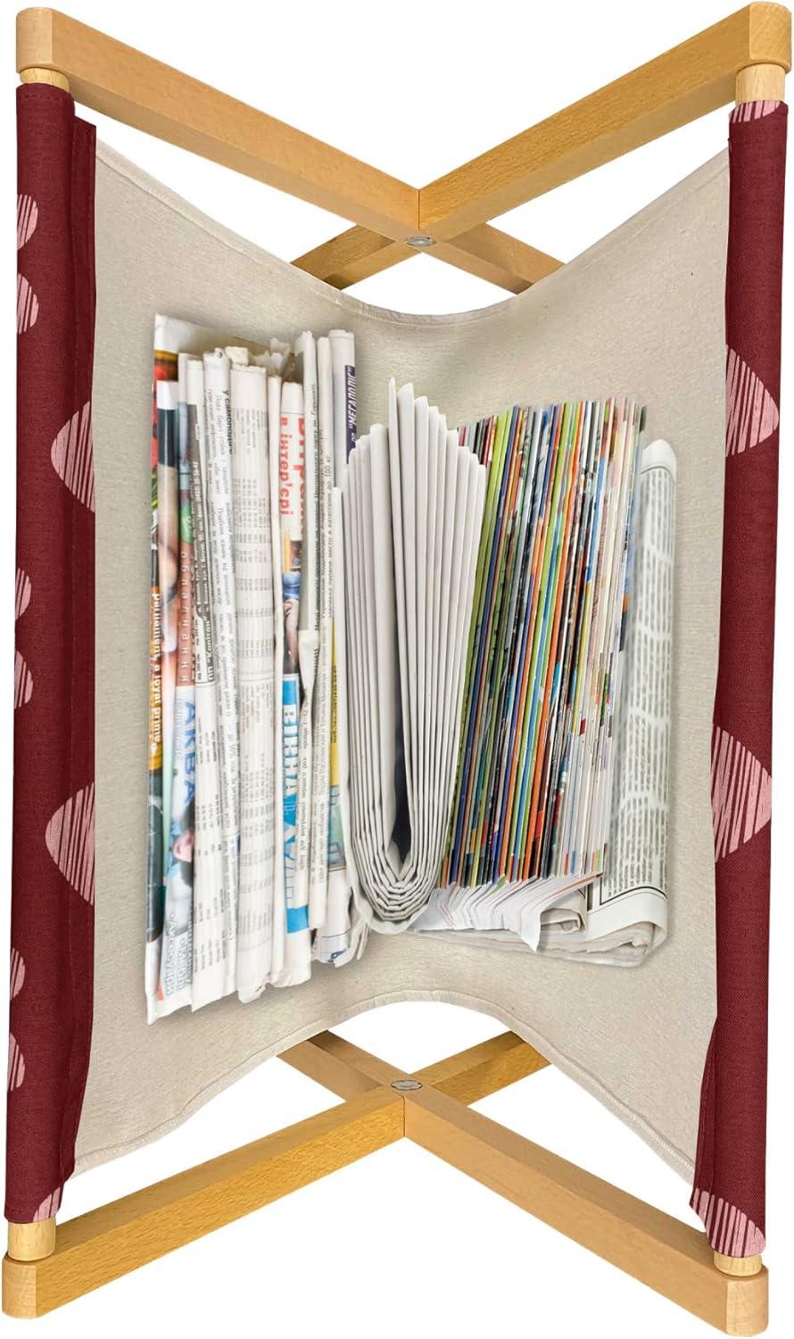 imageAmbesonne Valentines Day Magazine and Book Holder Repetitive Pattern of Romantic Art Hatched Hearts Passion and Love Floor Rack Decor for Interior of Home amp Office 22 x 19 Burgundy Pale PinkBurgundy Pale Pink