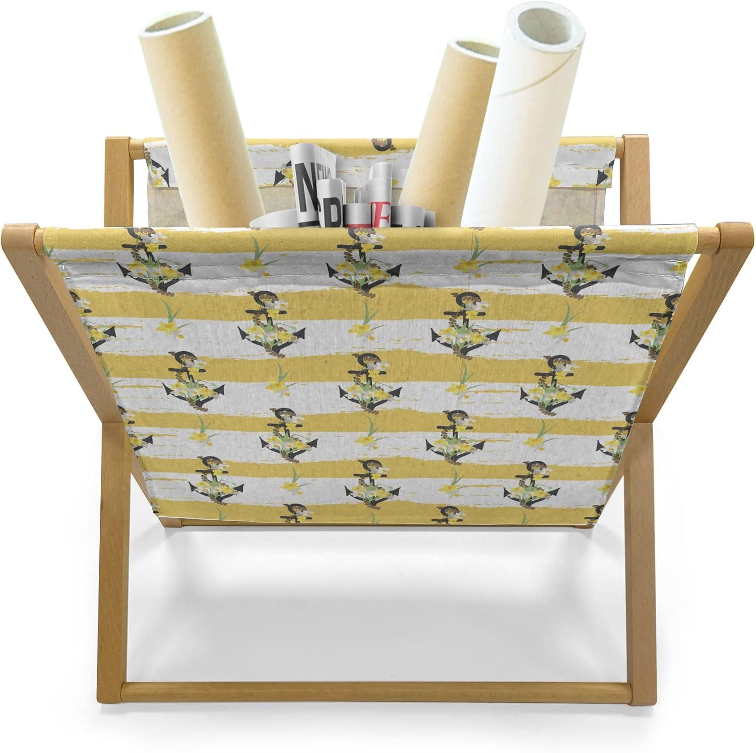imageAmbesonne Valentines Day Magazine and Book Holder Repetitive Pattern of Romantic Art Hatched Hearts Passion and Love Floor Rack Decor for Interior of Home amp Office 22 x 19 Burgundy Pale PinkMustard Dark Grey and White