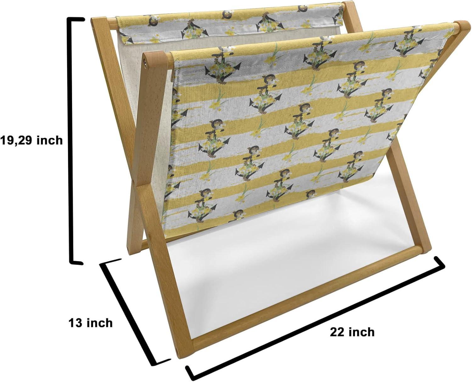 imageAmbesonne Valentines Day Magazine and Book Holder Repetitive Pattern of Romantic Art Hatched Hearts Passion and Love Floor Rack Decor for Interior of Home amp Office 22 x 19 Burgundy Pale PinkMustard Dark Grey and White