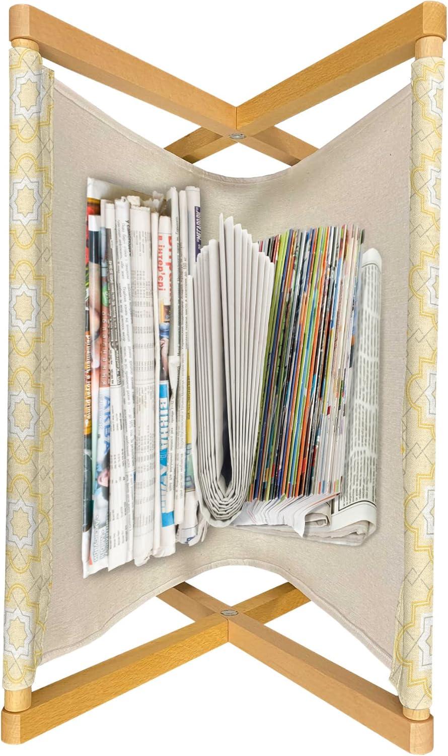 imageAmbesonne Valentines Day Magazine and Book Holder Western Style Floral Scroll Motif Swirled Lines Antique Royal Ornament Floor Rack Decor for Interior of Home amp Office 22 x 19 White RedMustard Yellow White