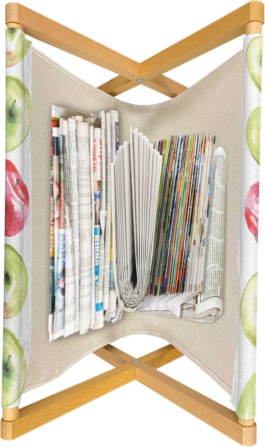 imageAmbesonne Valentines Day Magazine and Book Holder Western Style Floral Scroll Motif Swirled Lines Antique Royal Ornament Floor Rack Decor for Interior of Home amp Office 22 x 19 White RedApple Green Red