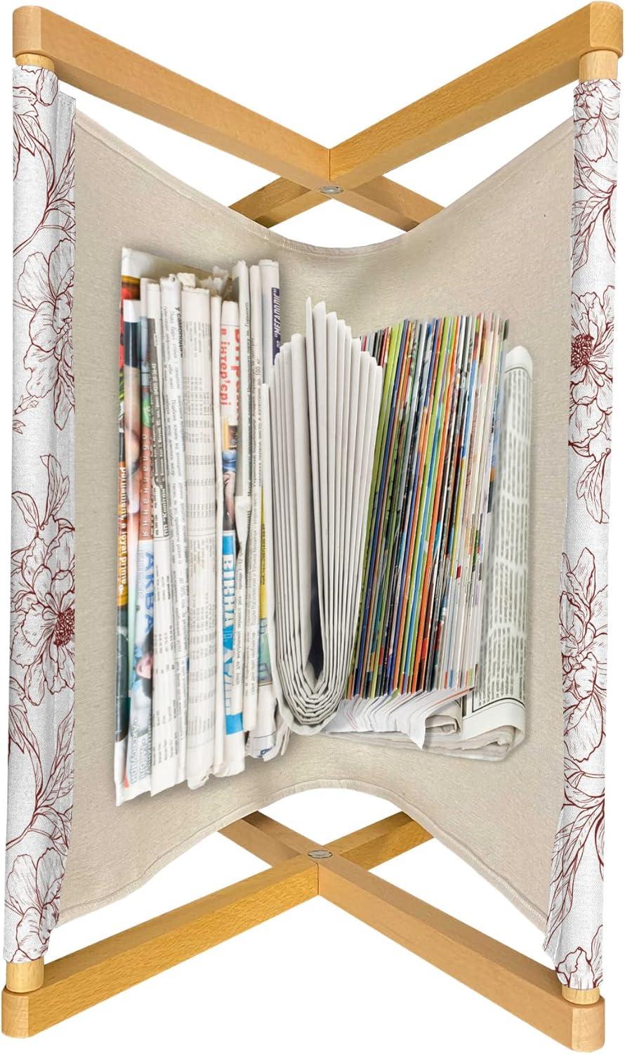 imageAmbesonne Valentines Day Magazine and Book Holder Western Style Floral Scroll Motif Swirled Lines Antique Royal Ornament Floor Rack Decor for Interior of Home amp Office 22 x 19 White RedBurgundy White