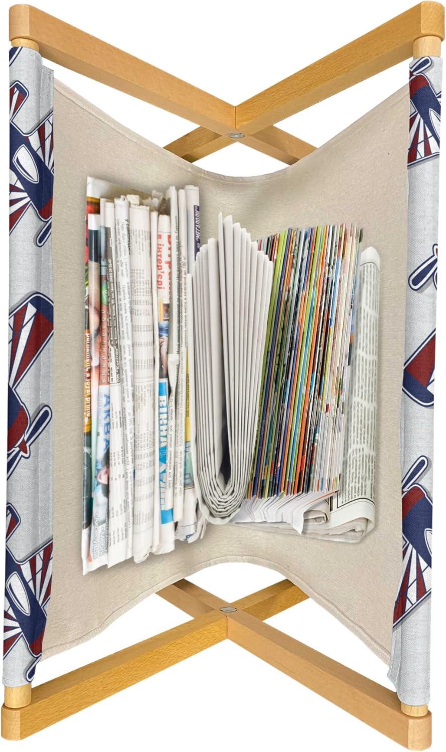 imageAmbesonne Valentines Day Magazine and Book Holder Western Style Floral Scroll Motif Swirled Lines Antique Royal Ornament Floor Rack Decor for Interior of Home amp Office 22 x 19 White RedNavy Blue Red White