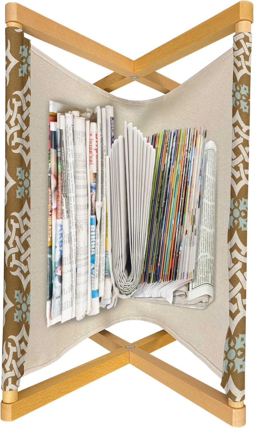 imageAmbesonne Valentines Day Magazine and Book Holder Western Style Floral Scroll Motif Swirled Lines Antique Royal Ornament Floor Rack Decor for Interior of Home amp Office 22 x 19 White RedPale Brown Pale Blue