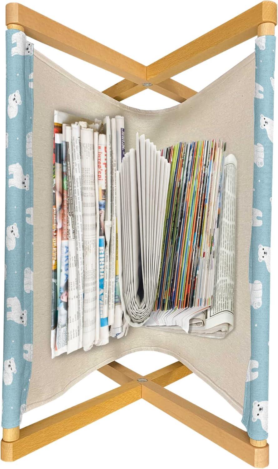 imageAmbesonne Valentines Day Magazine and Book Holder Western Style Floral Scroll Motif Swirled Lines Antique Royal Ornament Floor Rack Decor for Interior of Home amp Office 22 x 19 White RedPale Blue White Black