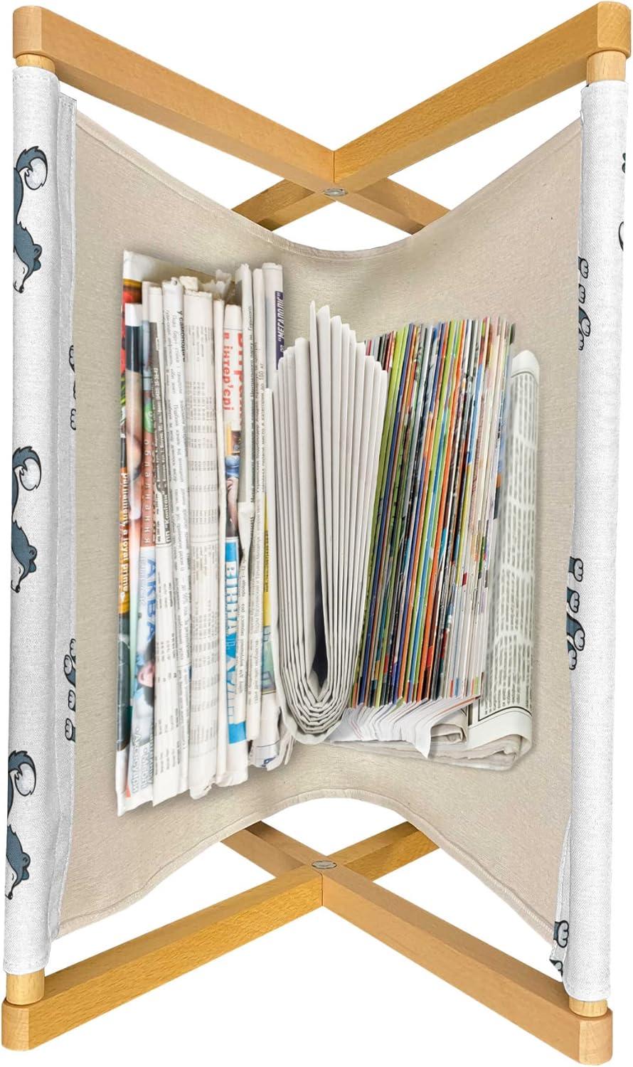 imageAmbesonne Valentines Day Magazine and Book Holder Western Style Floral Scroll Motif Swirled Lines Antique Royal Ornament Floor Rack Decor for Interior of Home amp Office 22 x 19 White RedBlue Grey Black White