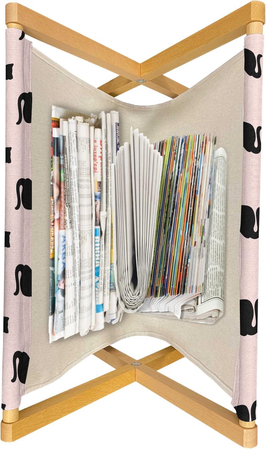imageAmbesonne Valentines Day Magazine and Book Holder Western Style Floral Scroll Motif Swirled Lines Antique Royal Ornament Floor Rack Decor for Interior of Home amp Office 22 x 19 White RedPale Pink and Black
