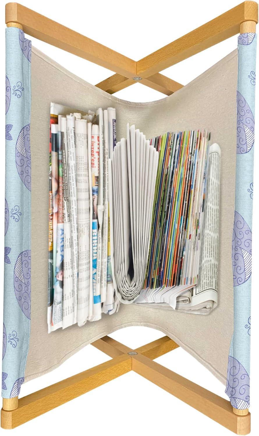 imageAmbesonne Yellow Magazine and Book Holder Dreamy Floral Composition with Hearts Valentines Day Inspired Pattern Spring Floor Rack Decor for Interior of Home amp Office 22 x 19 Earth Yellow BeigePale Blue Muave