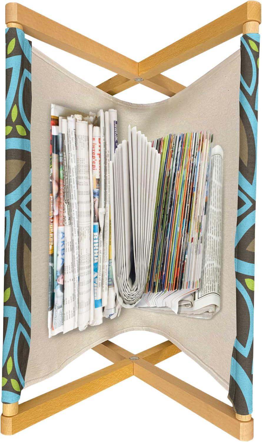 imageAmbesonne Yellow Magazine and Book Holder Dreamy Floral Composition with Hearts Valentines Day Inspired Pattern Spring Floor Rack Decor for Interior of Home amp Office 22 x 19 Earth Yellow BeigeTaupe Blue Green