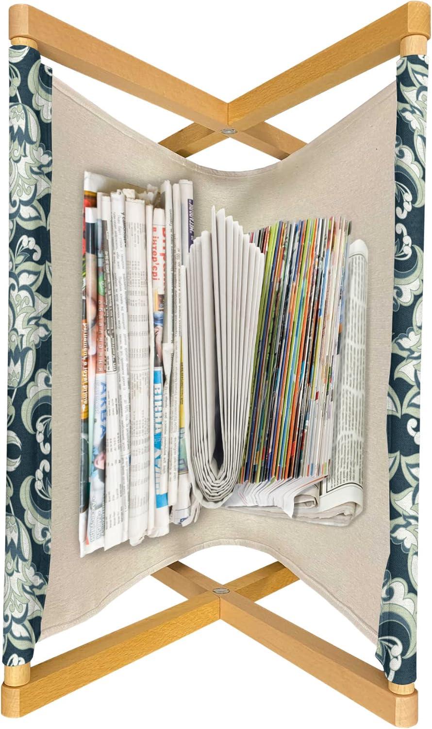 imageAmbesonne Yellow Magazine and Book Holder Dreamy Floral Composition with Hearts Valentines Day Inspired Pattern Spring Floor Rack Decor for Interior of Home amp Office 22 x 19 Earth Yellow BeigeSage Green Dark Blue