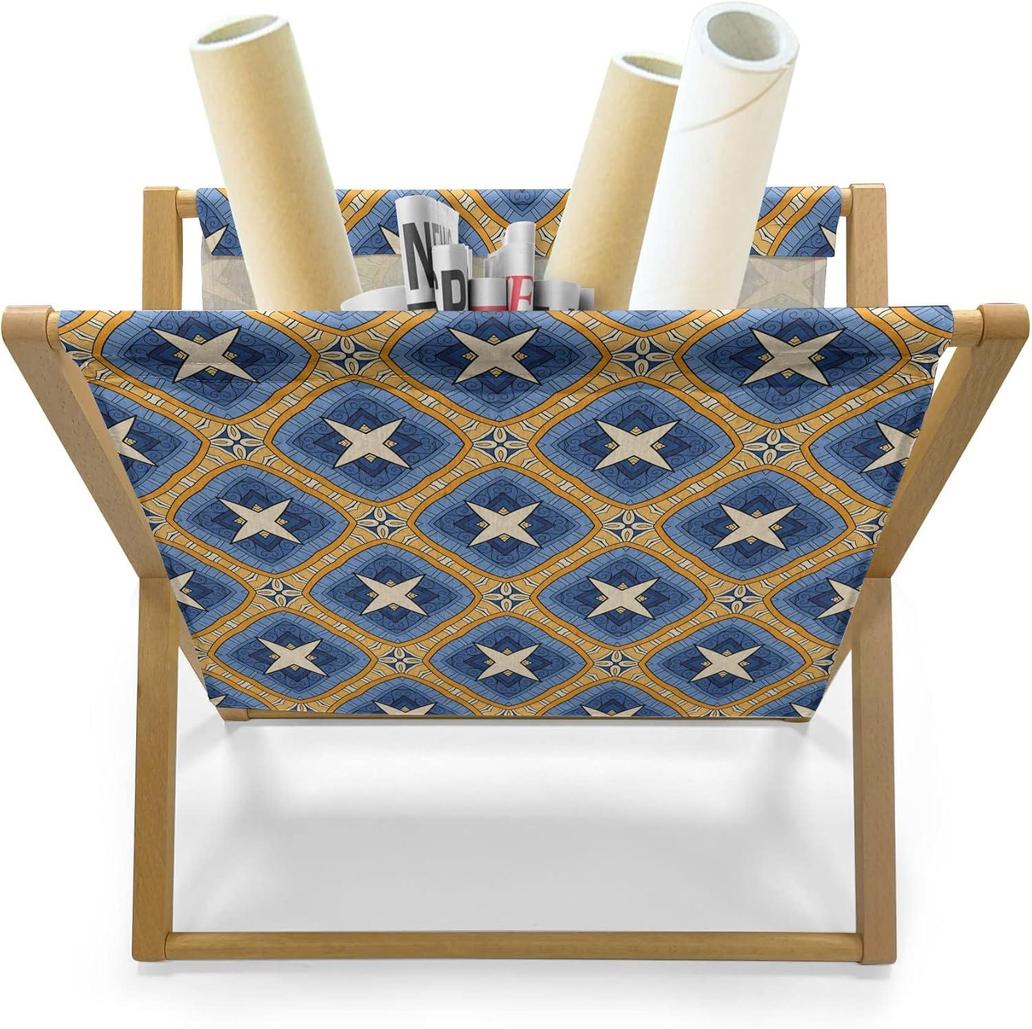 imageAmbesonne Yellow Magazine and Book Holder Dreamy Floral Composition with Hearts Valentines Day Inspired Pattern Spring Floor Rack Decor for Interior of Home amp Office 22 x 19 Earth Yellow BeigePale Yellow Marigold
