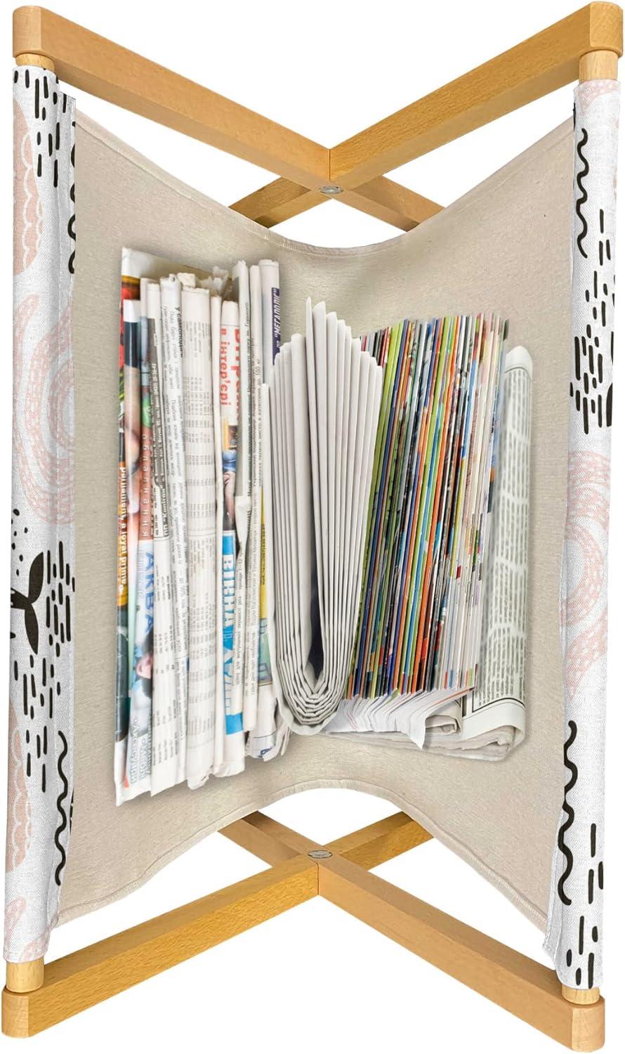 imageAmbesonne Yellow Magazine and Book Holder Dreamy Floral Composition with Hearts Valentines Day Inspired Pattern Spring Floor Rack Decor for Interior of Home amp Office 22 x 19 Earth Yellow BeigeSlate Blue Peach Black