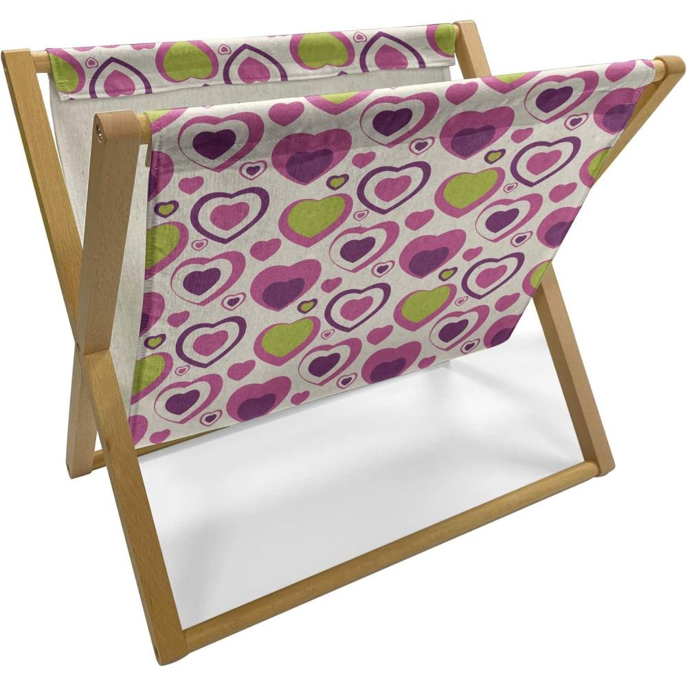 imageAmbesonne Cupcake Magazine and Book Holder Bakery Treats Full of Hearts Valentines Day Romantic Celebration Floor Rack Decor for Interior of Home amp Office 22 x 19 Fuchsia PurpleDark Magenta Purple