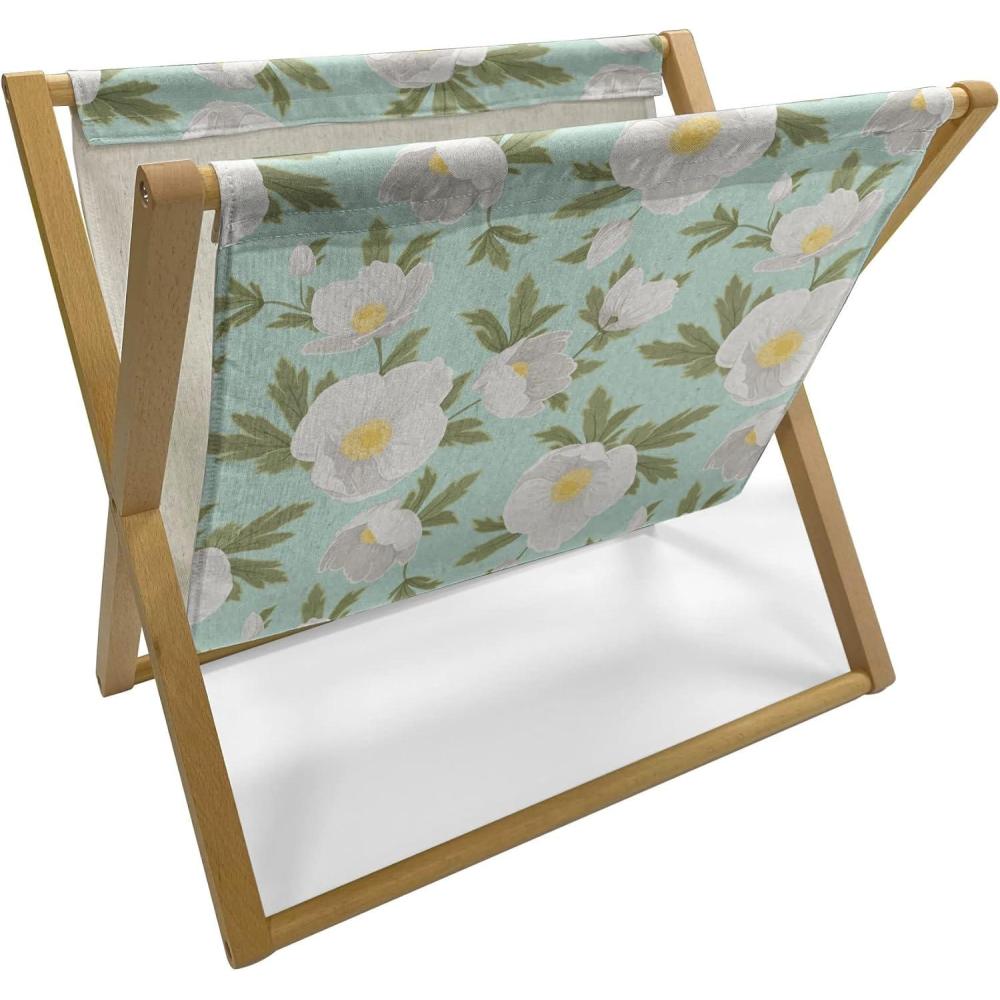 imageAmbesonne Floral Magazine and Book Holder Close up Romantic and Feminine Blooms Monochrome Valentines Day Vibes Garden Art Floor Rack Decor for Interior of Home amp Office 22 x 19 Pink MagentaAlmond Green Multicolor
