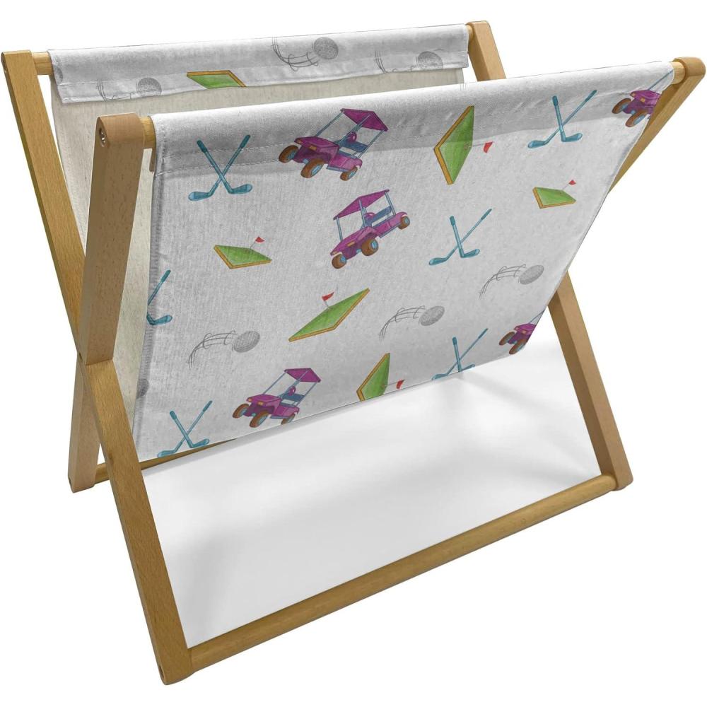 imageAmbesonne Flower Magazine and Book Holder Valentines Day Blossoming Scene Rose Petals Meadow Retro Theme Floor Rack Decor for Interior of Home amp Office 22 x 19 Coral Violet BlueLime Green Purple